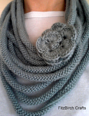 Rose Medusa Cowl for Women, knit-s3-jpg
