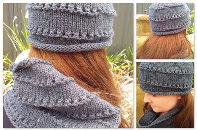 Misty Morning Cowl and Matching Hat for Women, knit-a5-jpg