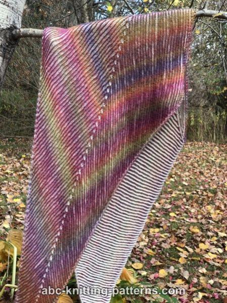 Sunshine Arrow Brioche Shawl, knit-a2-jpg