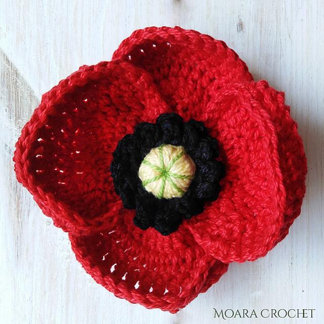 Crochet Poppy Flower-w2-jpg