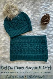 Rustic Pines Beanie and Cowl for Baby to Adult Large-w2-jpg