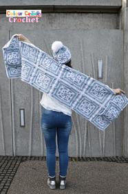 Snowflake Pocket Shawl Set (shawl, hat and mittens)-q3-jpg