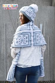 Snowflake Pocket Shawl Set (shawl, hat and mittens)-q4-jpg
