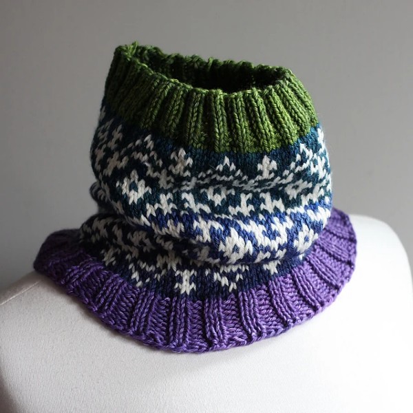 Frosty Twilight Cowl for Adults, knit-c4-jpg