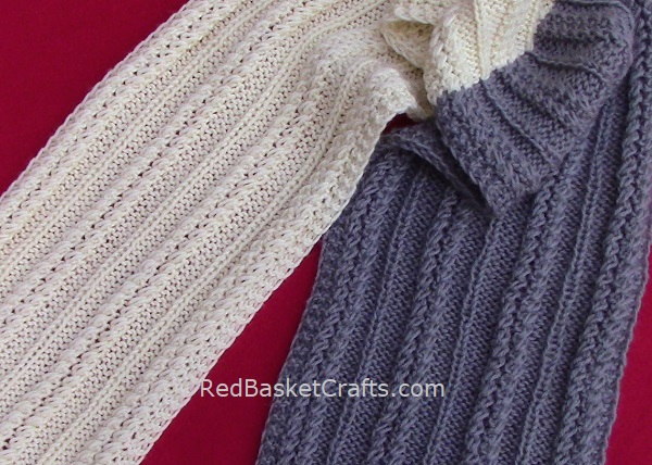 Double Twist Scarf for Adults, knit-s2-jpg