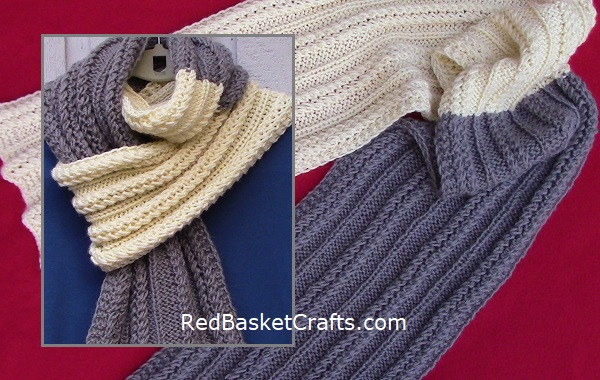 Double Twist Scarf for Adults, knit-s3-jpg