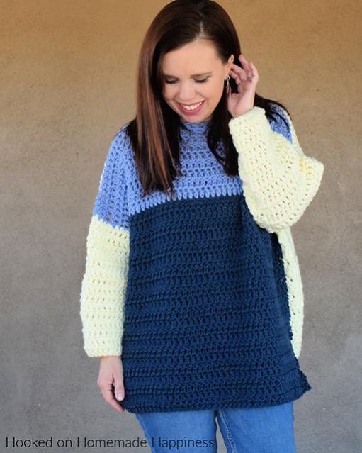 Oversized Color Block Sweater for Women. S-3X-w4-jpg