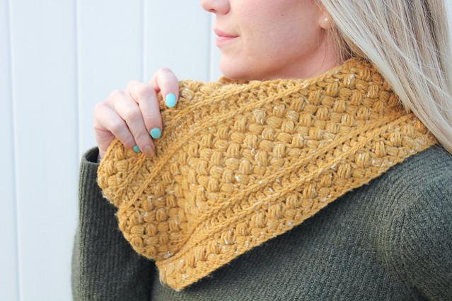 Mustard Puff Infinity Cowl for Adults-q2-jpg