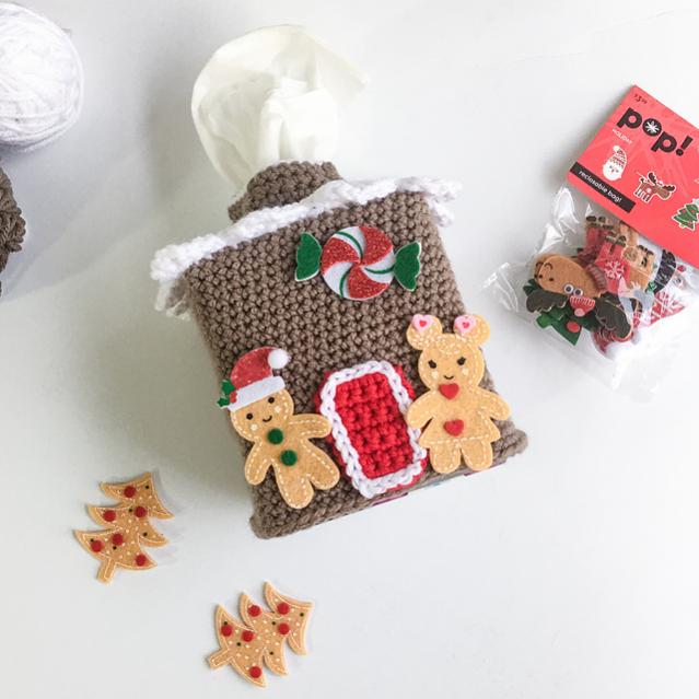 Gingerbread House Tissue Box Cover-w3-jpg