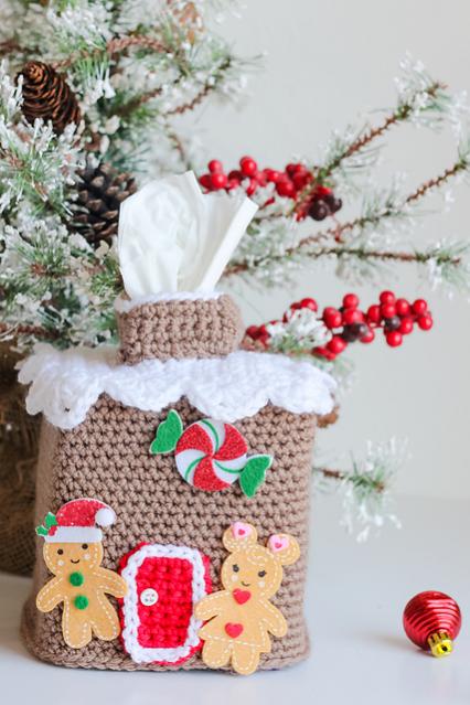 Gingerbread House Tissue Box Cover-w4-jpg