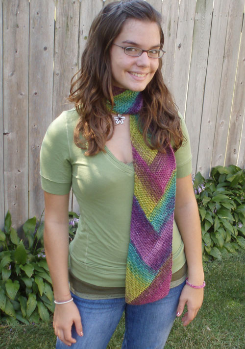 Pioneer Braid Scarf for Women, knit-x4-jpg