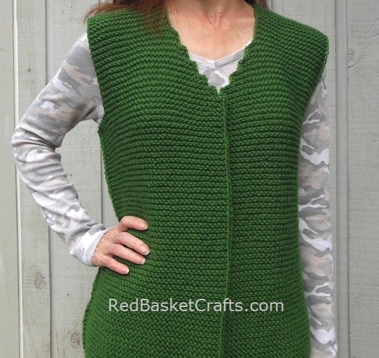 Novice Garter Vest for Women, XS-4XL, knit-a1-jpg