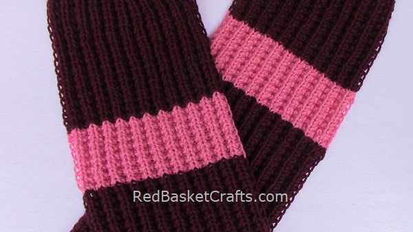 Reversible Burgundy Scarf for Adults, knit-d1-jpg