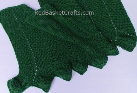 Birch Leaf Scarf/Shawl for Women, knit-e4-jpg