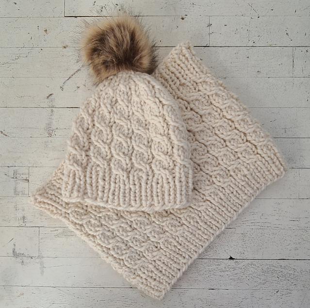 Beacon Hat and Cowl Set for Adults, knit-a1-jpg