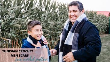 Tunisian Crochet Scarf for Men and Boys-e1-jpg