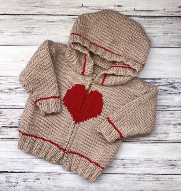 Valentine Baby Cardigan, 6-18 mos, knit-a1-jpg