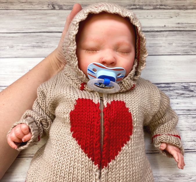 Valentine Baby Cardigan, 6-18 mos, knit-a2-jpg
