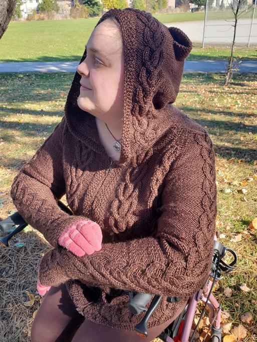 Teddy Bear's Picnic Cardigan for Women, XS-5X, knit-d4-jpg