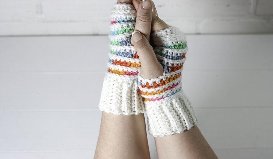Prismatic Beanie, Infinity Scarf and Fingerless Mitts-c3-jpg