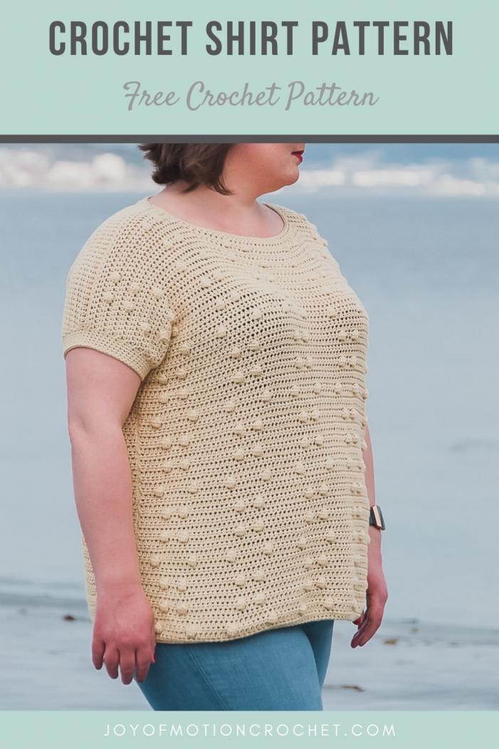 Shirt Pattern with Bobbles for Women, XS-5XL-w1-jpg