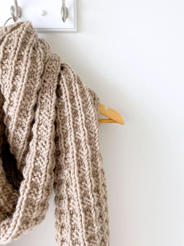 Weekend Brunch Scarf for Adults, knit-a2-jpg