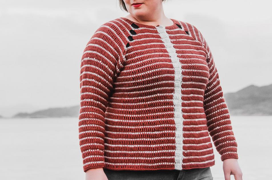 Striped Crochet Cardigan for Women, XS-5X-w3-jpg