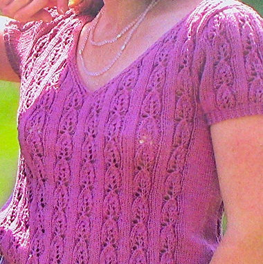 Trellis Leaf Pullover for Women, S/M/L, knit-d1-jpg