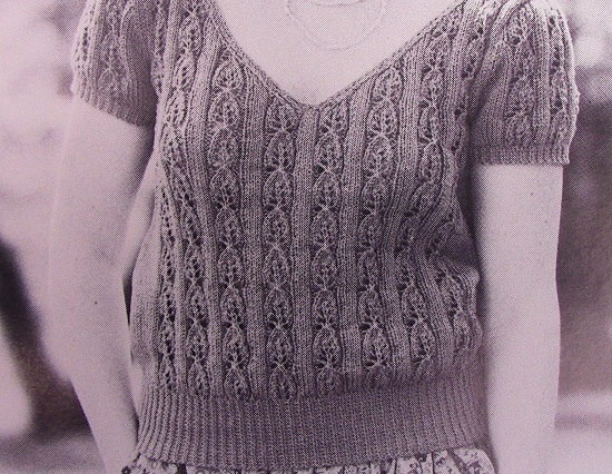 Trellis Leaf Pullover for Women, S/M/L, knit-d3-jpg
