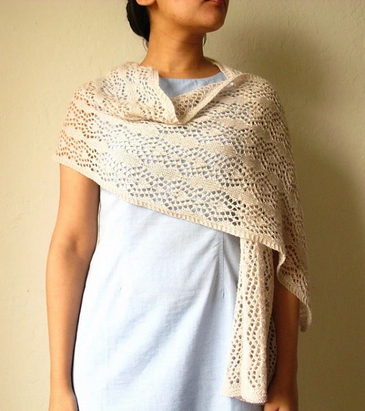 Bahaar Stole for Women, knit-d1-jpg