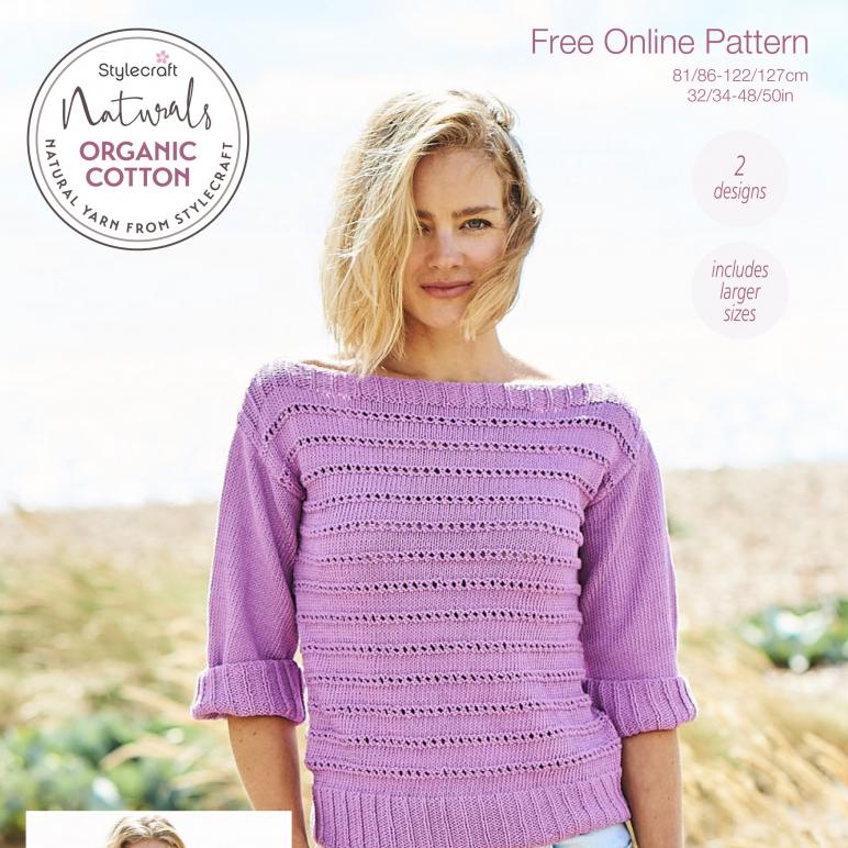 Cap Sleeve Jumper and Bardot Sweater for Women, 32'-50&quot;. knit-d1-jpg
