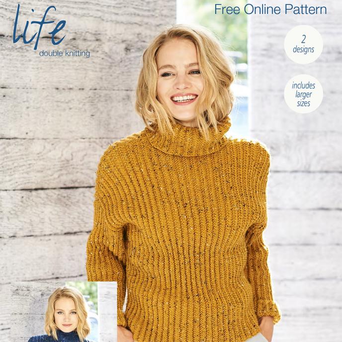 Jumpers in Life DK Tweed for Women, 32' TO 42', knit-d1-jpg