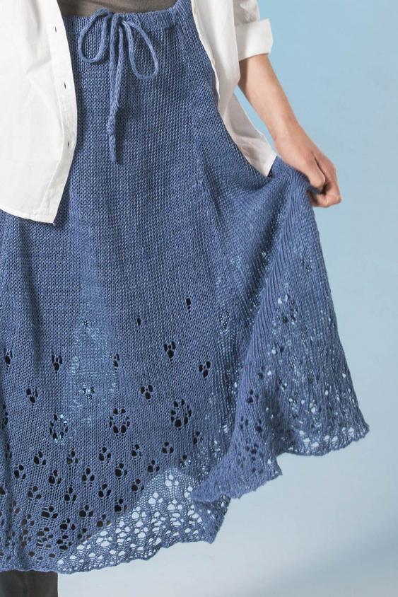 Eyelet Skirt for Women, XS-3XL, knit-a2-jpg