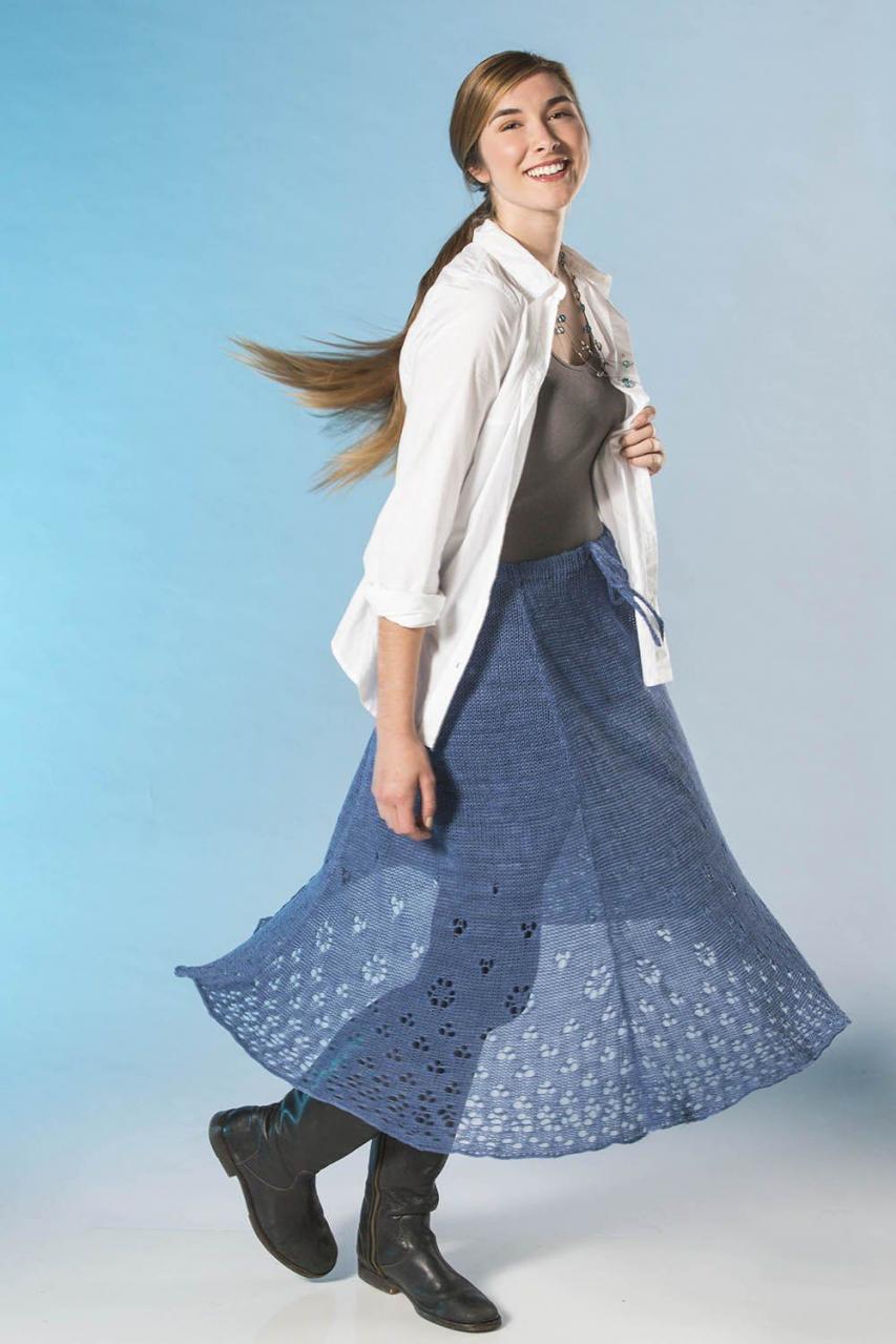 Eyelet Skirt for Women, XS-3XL, knit-a3-jpg