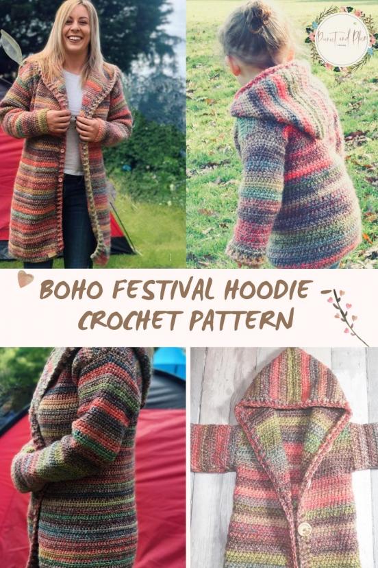 Boho Festival Hoodie for baby, 12 mos, for Women M-e3-jpg