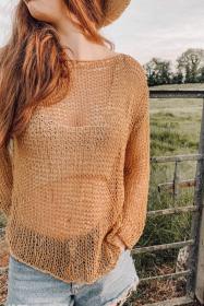 Easy Knit Summer Sweater for Women, 32&quot; TO 50&quot;-a2-jpg