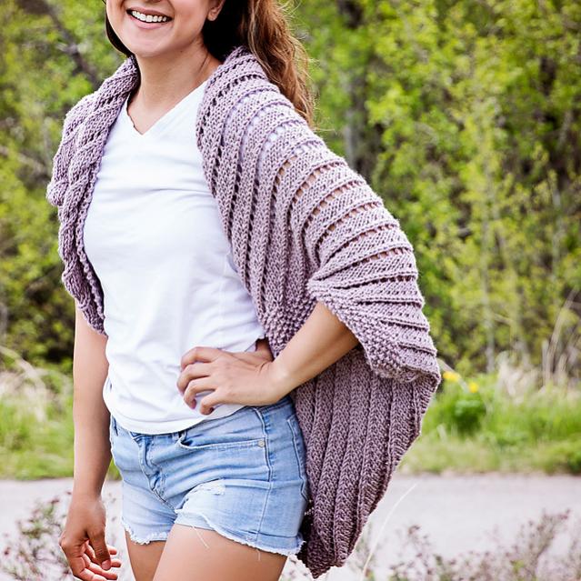Summertime Cocoon Sweater for Women, one size, knit-a3-jpg