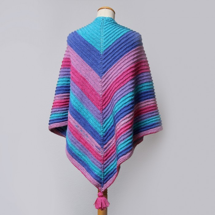 Shawl with Ridge Pattern, knit-d1-jpg