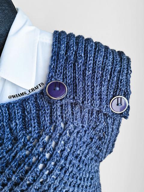 Mesh Pattern Vest for Women, S.M/L, knit-a3-jpg