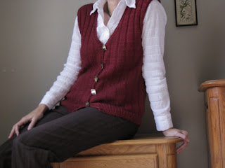 Bamboo Button Vest for Women, bust 40&quot;, knit-d1-jpg