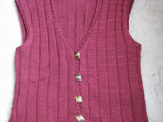 Bamboo Button Vest for Women, bust 40&quot;, knit-d2-jpg