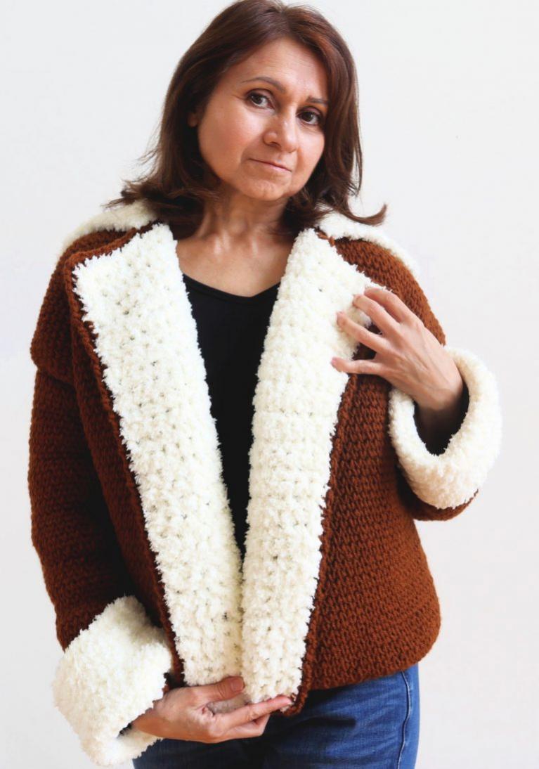 Crochet Jacket for Women, size is customizable-r2-jpg