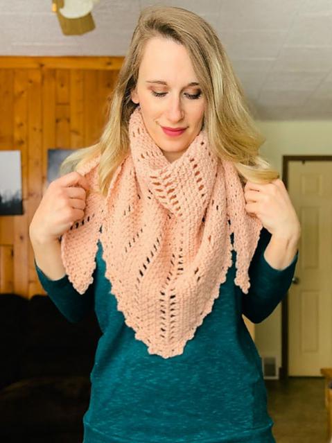 Better in Pink Triangle Scarf for Women-e3-jpg