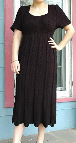 Summer Empire Waist Dress for Women, 9/10 (38/40), knit-d1-jpg