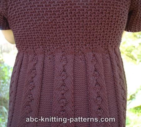 Summer Empire Waist Dress for Women, 9/10 (38/40), knit-d3-jpg