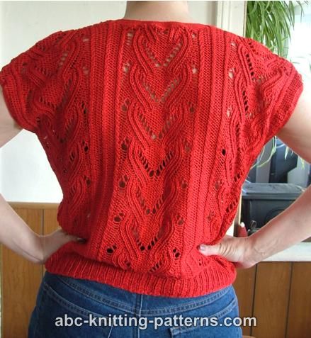 Knitted Red Summer Top for Women, S-XL-d3-jpg