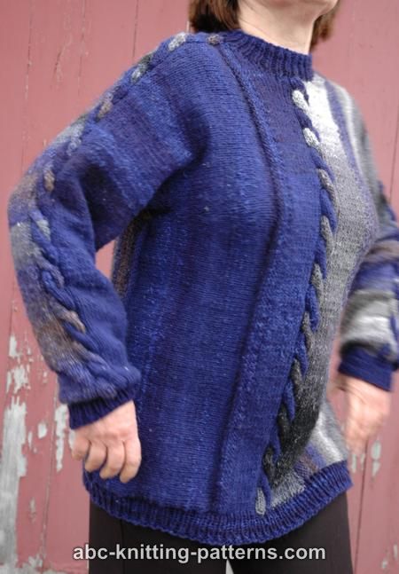 Night by the Fire Color Block Sweater for Women, S-3X, knit-s4-jpg