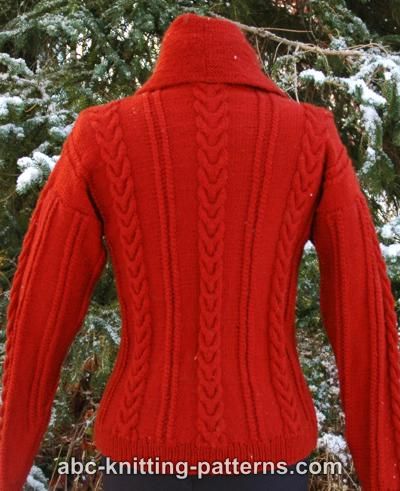 Cowl Neck Sweater with Cables for Women, 12/14 (42/44) knit-a2-jpg