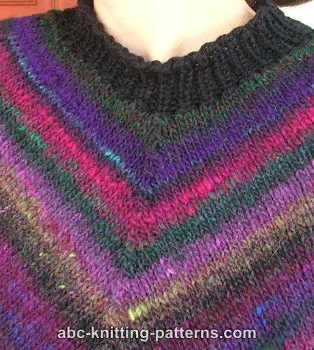 Diagonal Knit Noro Yarn Sweater for Women, 10/12 (40/42) knit-d3-jpg