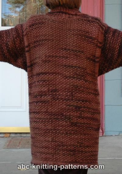 Moss Stitch Coat for Women, 12/14 (42/44), knit-a2-jpg